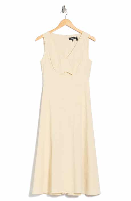 Theory Cutout Linen Blend Dress