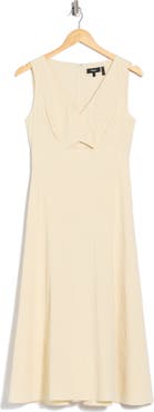 Theory Cutout Linen Blend Dress