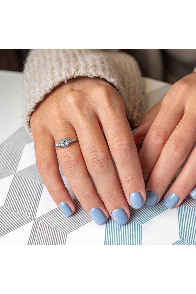 Aquamarine & Diamond Accent Ring, Alternate, color, Aquamarine