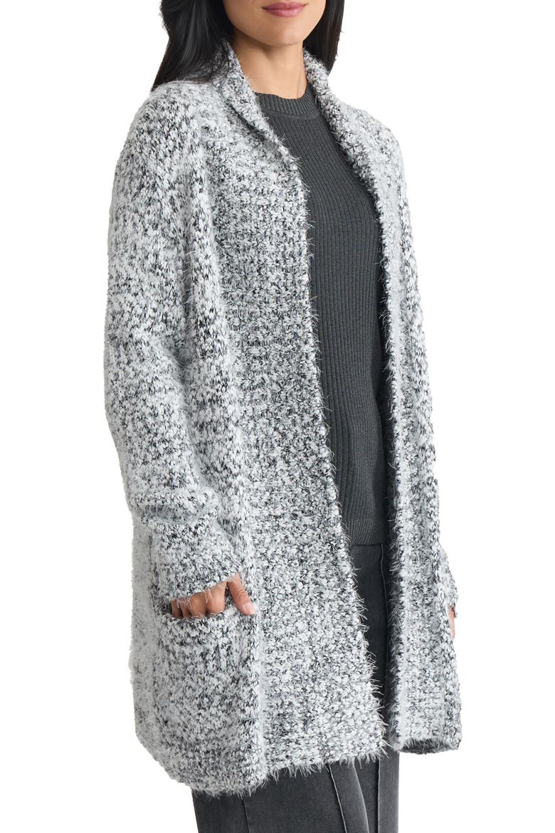 Shawl Collar Cardigan, Alternate, color, JONES WHITE / JONES BLACK