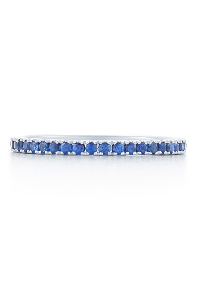 Blue Sapphire Stackable Ring, Main, color, WHITE GOLD