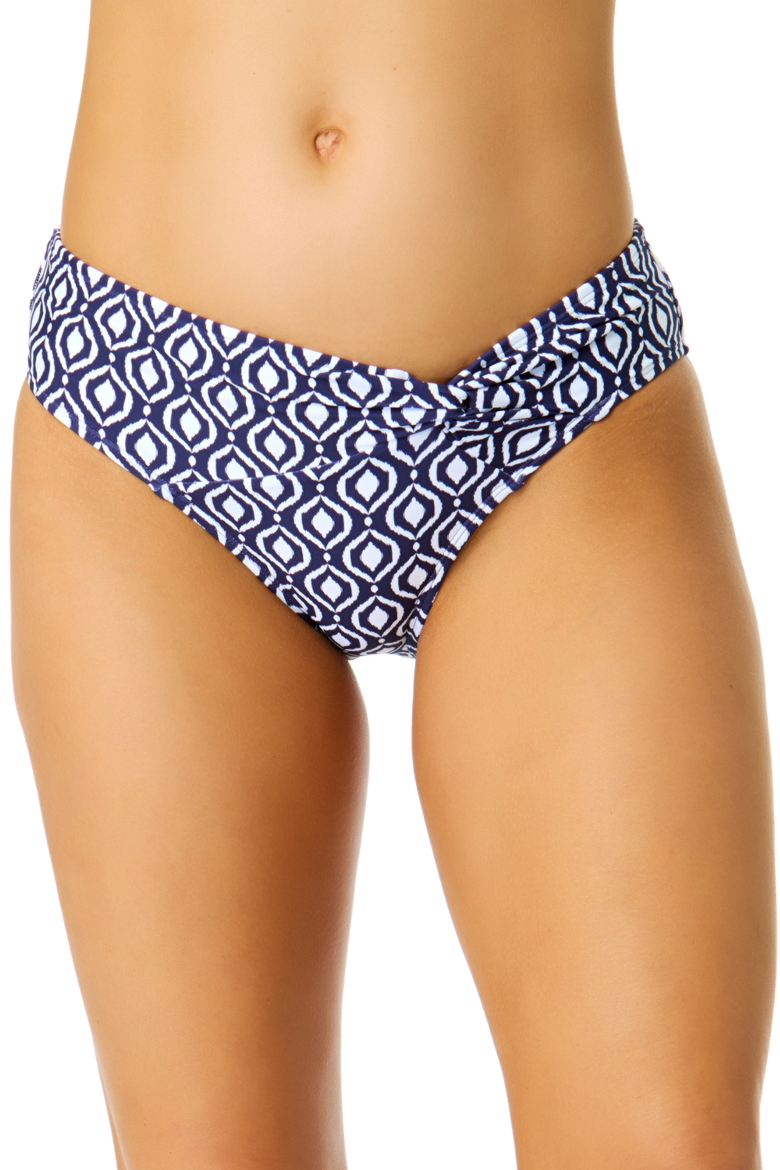 Women's Azzurra Geo Twist Front Swim Bottom, Main, color, Azzurra Geo