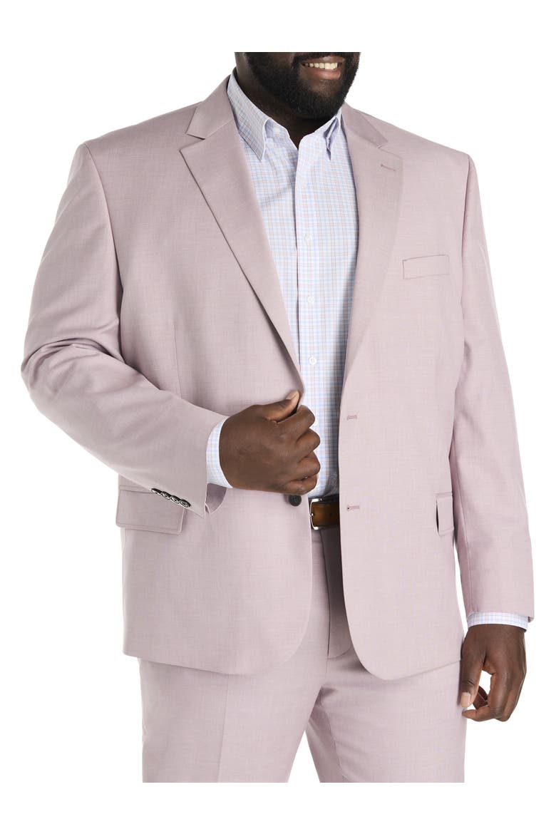 Big & Tall Jacket-Relaxer Textured Suit Jacket, Main, color, DUSTY ROSE