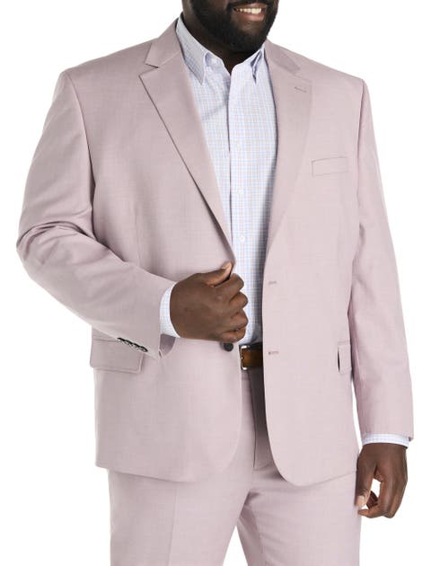 Big & Tall Jacket-Relaxer Textured Suit Jacket