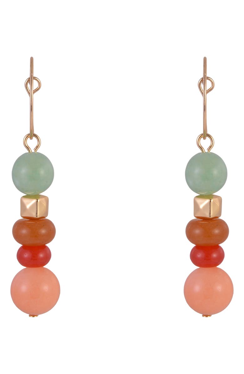 Rachel Roy Aventurine Linear Drop Earrings, Alternate, color, 