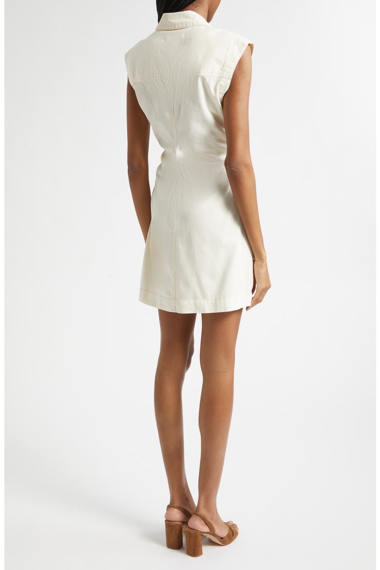 Maura Sleeveless Mini Shirtdress, Alternate, color, ECRU