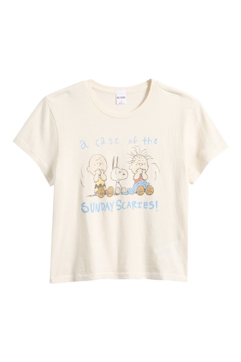 '50s Boxy Cotton Scaries T-Shirt, Main, color, VINTAGEWHITE
