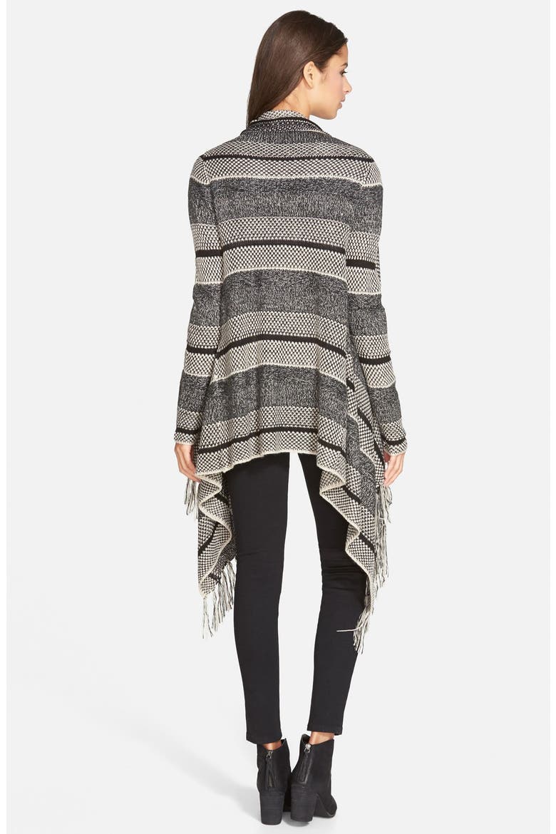 Blanket Cardigan, Alternate, color, BLACK/ DUSTY GREY