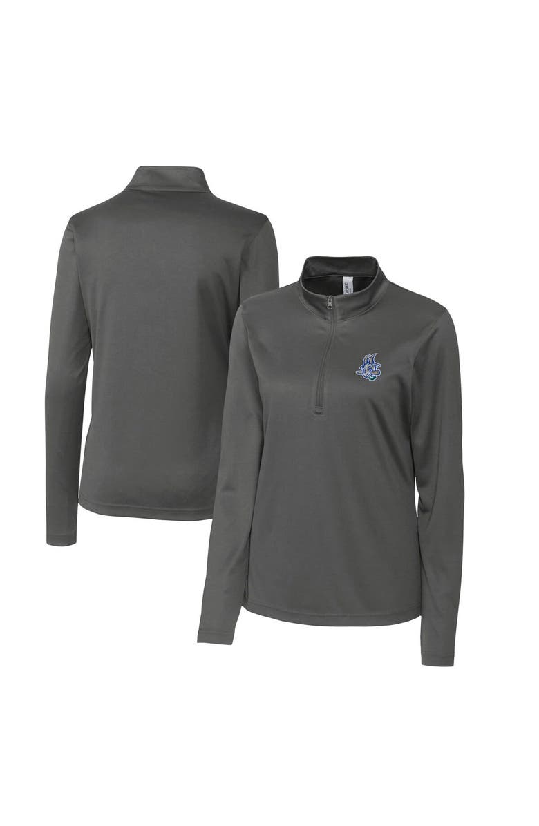 Cutter & Buck Women's Cutter & Buck  Steel Hartford Yard Goats Clique Spin Eco Performance Half-Zip, Main, color, 