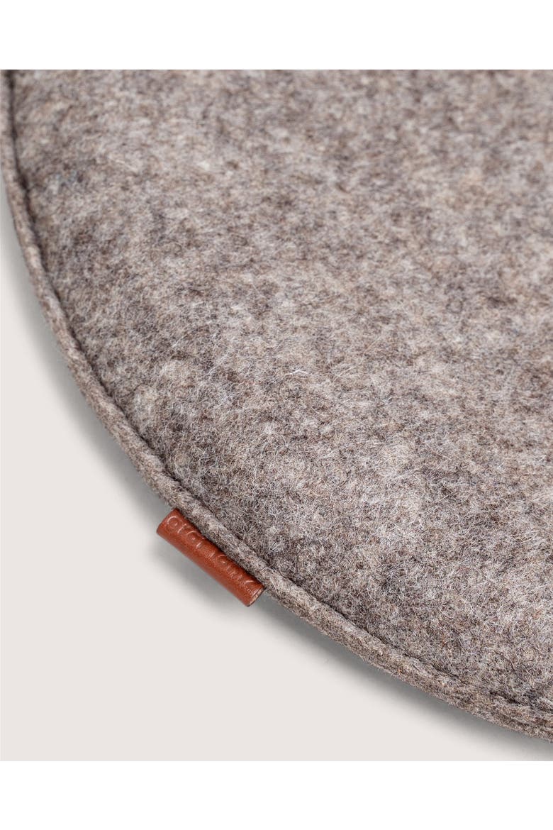 Zabuton Merino Wool Square Seat Cushion, Main, color, Ash Brown