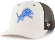 CARHARTT X 47 Men's Carhartt x '47 Natural/Brown Detroit Lions Undyed Trucker Adjustable Hat