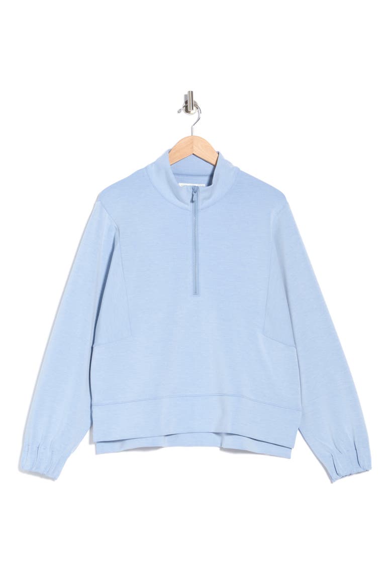 Floral Mélange Half Zip Pullover, Main, color, VINTAGE