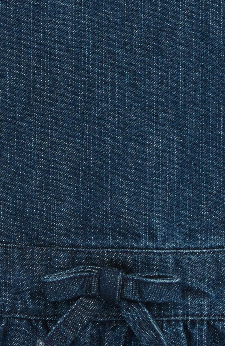 Oliver & Rain Organic Denim Ruffle Bubble Romper, Alternate, color, 