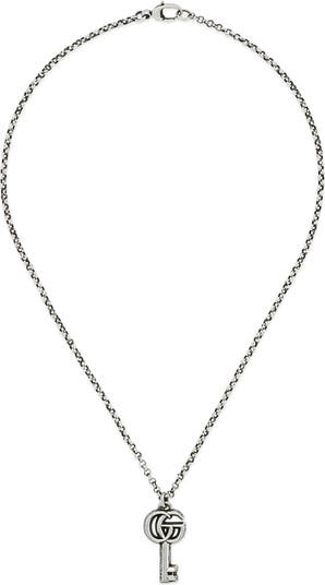 【Gucci】 Double G Key Necklace Silver Gucci GG Silver Key Necklace | Nordstrom