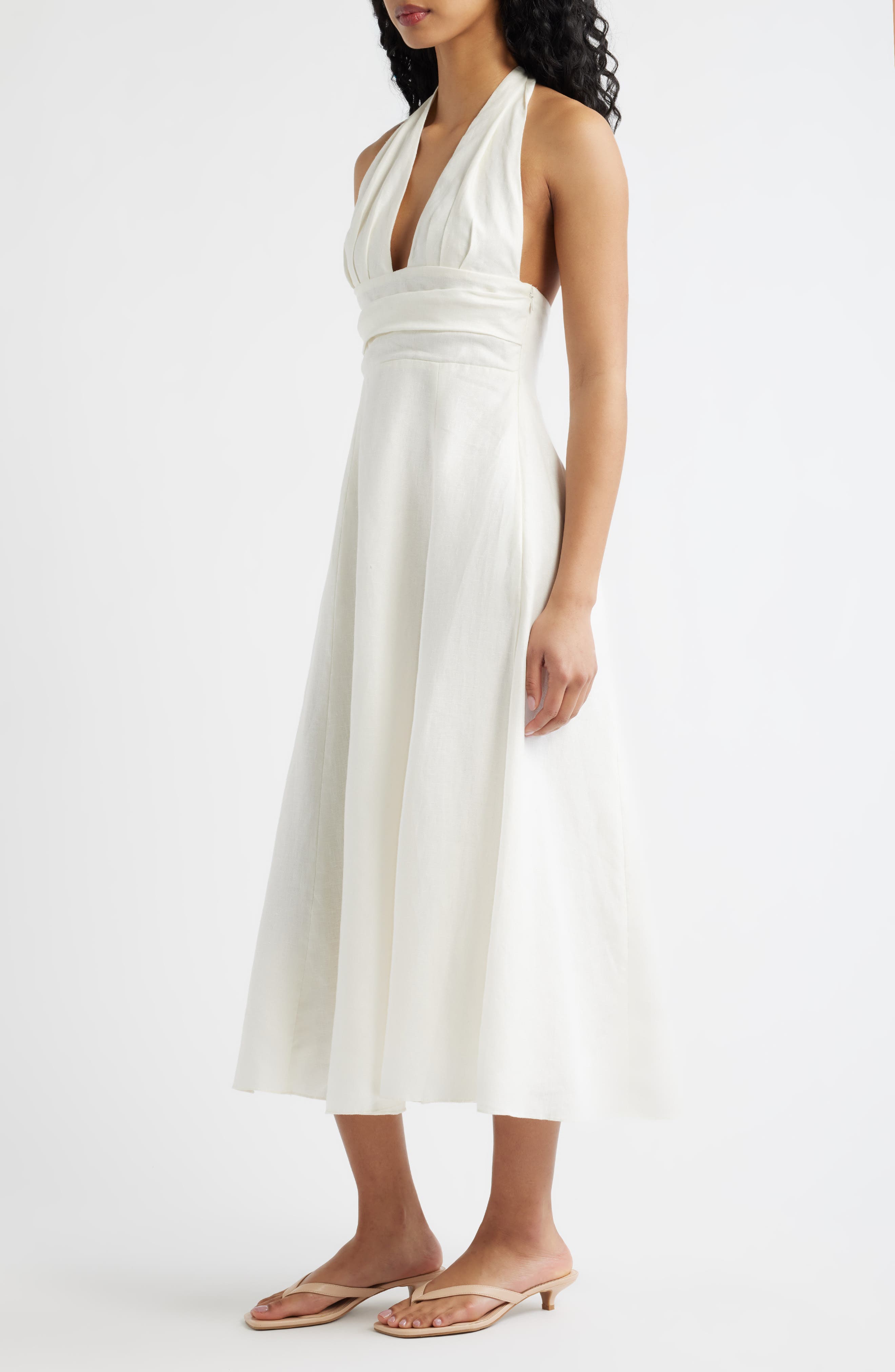 macy's linen blend halter midi dress Donna Karan Women's Sleeveless Cross-Front in Cream Yellow, Size 12 Style Keywords I.N.C. International Concepts Petite Printed