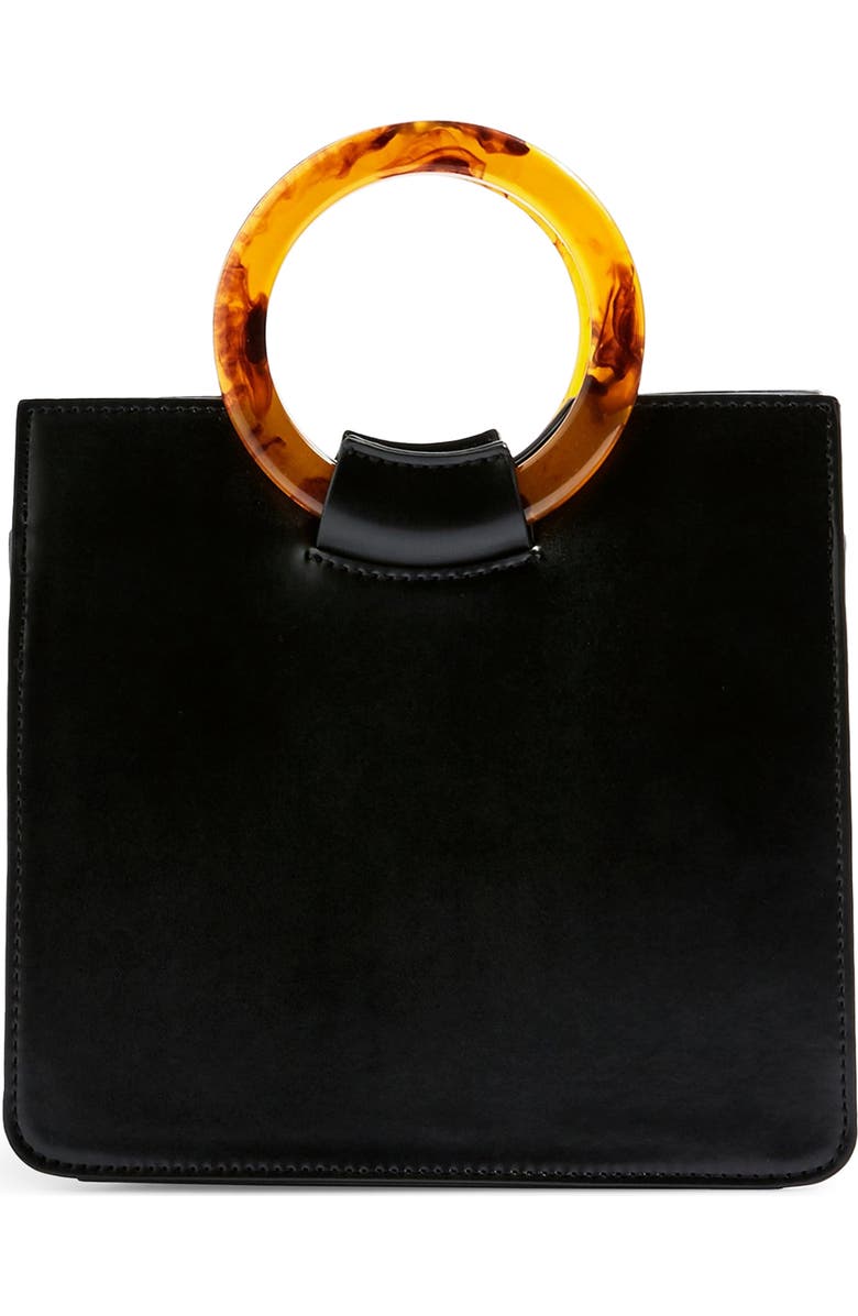 Topshop Mini Adele Faux Leather Top Handle Bag, Main, color,