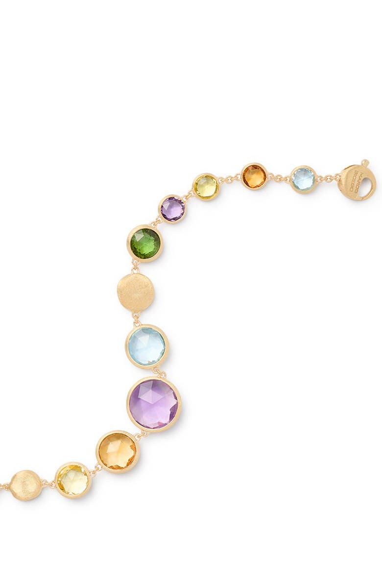 Marco Bicego Jaipur Color Graduated Gemstone Bracelet, Alternate, color, Gold/ Mixed Stone/ Diamond