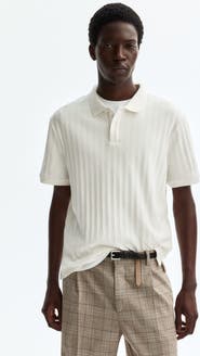 H&M Slim Fit Textured Jersey Polo Shirt