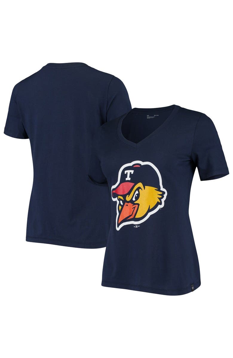 Under Armour Women's Under Armour Navy Toledo Mud Hens Performance V-Neck T-Shirt, Main, color,