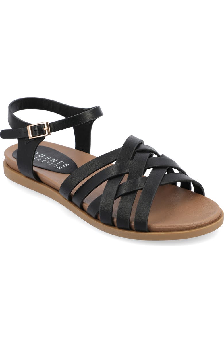 Journee Collection Kimmie Ankle Strap Sandal, Main, color,