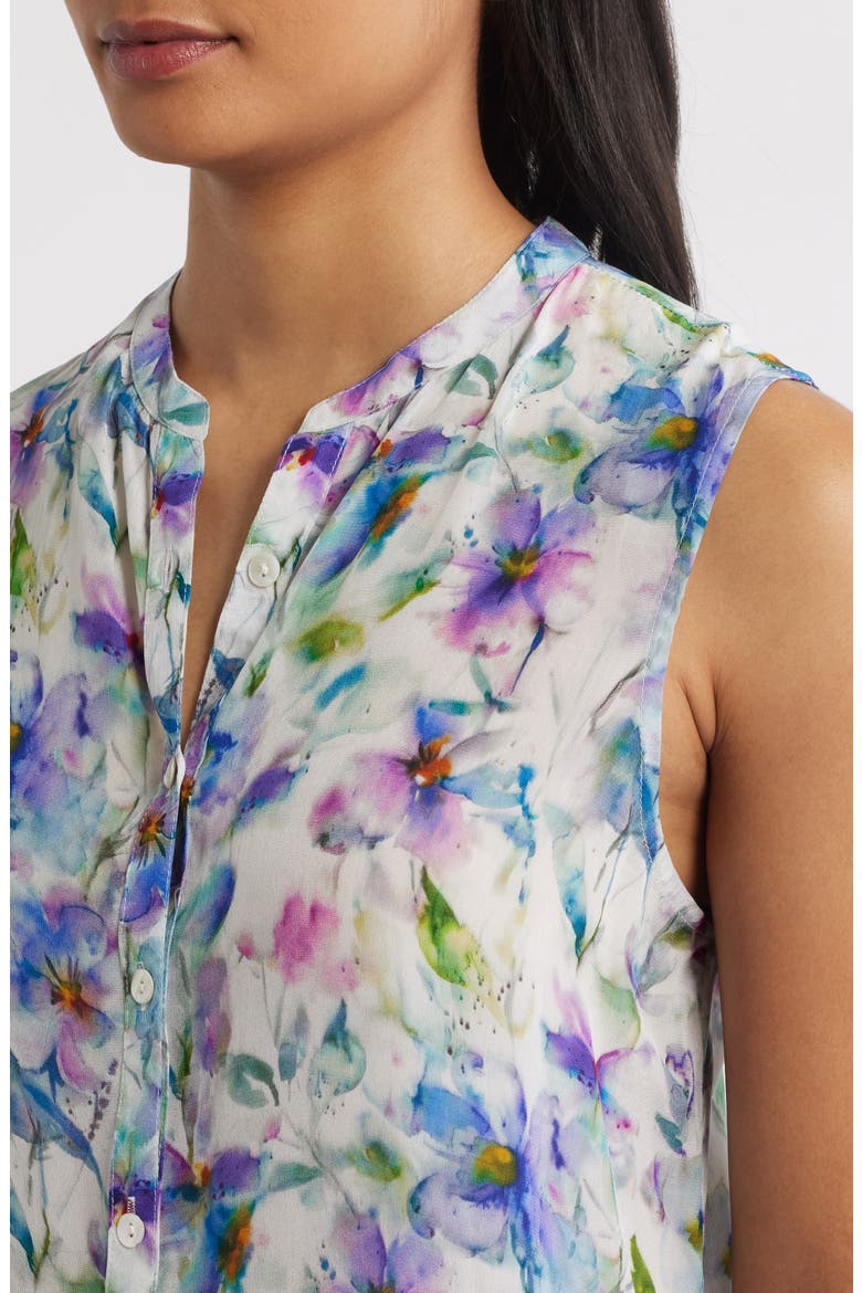 Print Sleeveless Shirt, Alternate, color, GREY MULTI