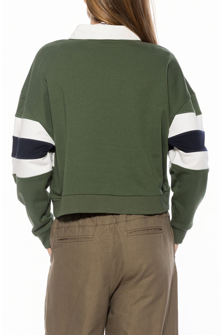 Lucian Branded Rugby Polo Sweatshirt, Alternate, color, SAGE MULTI