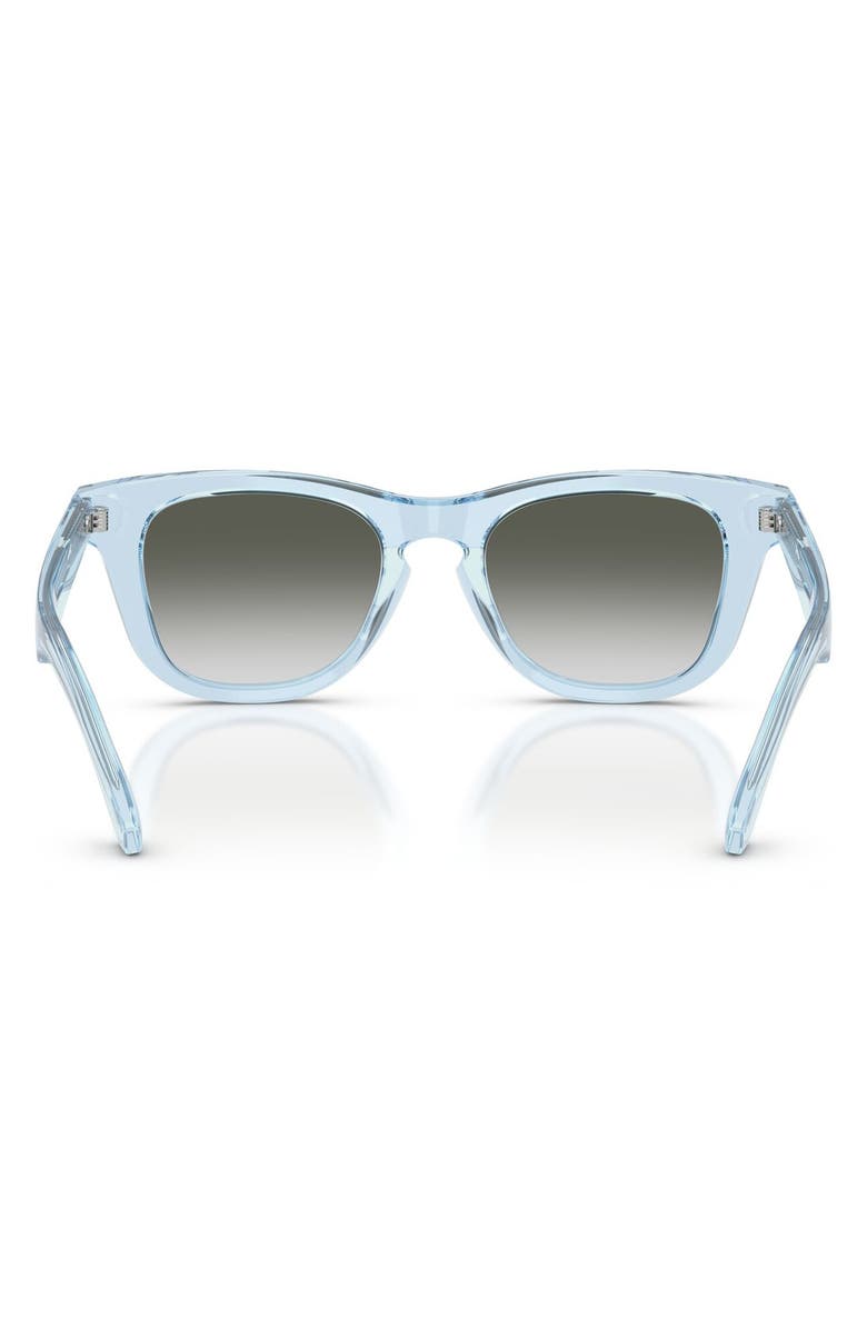 Burberry Kids' 46mm Small Square Sunglasses, Alternate, color, Transparent Blue / Green