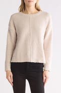 Bobeau Silky Plush Step Hem Sweater