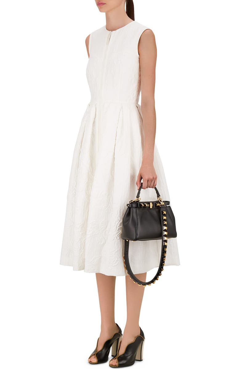 Fendi Mini Peekaboo Studded Leather Bag, Alternate, color,