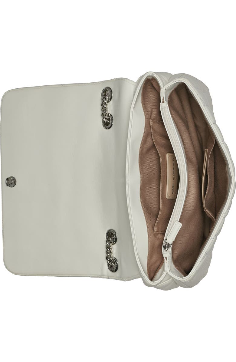 KARL LAGERFELD PARIS Lafayette Shoulder, Alternate, color, Winter White/Silver