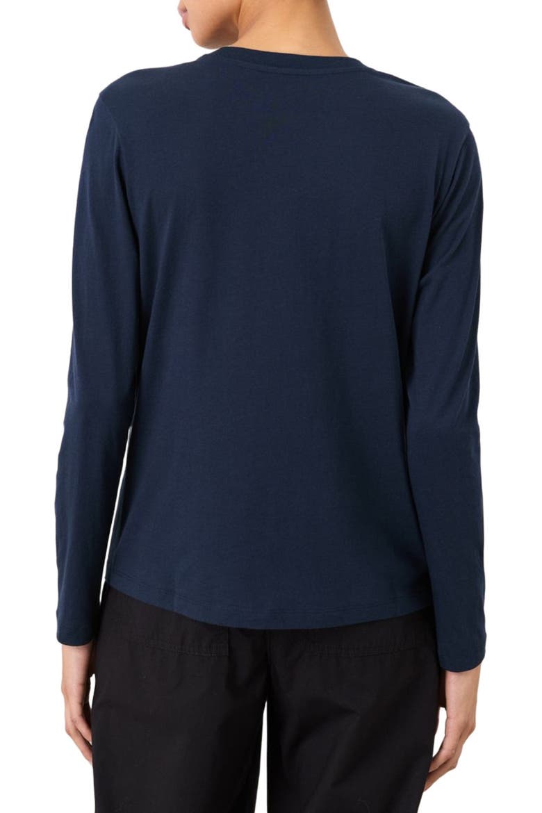Organic Cotton Softspun Essential Crewneck Long Sleeve Tee, Alternate, color, Navy