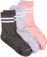 HIGH HEEL JUNGLE 3-Pack Varsity Grip Crew Socks