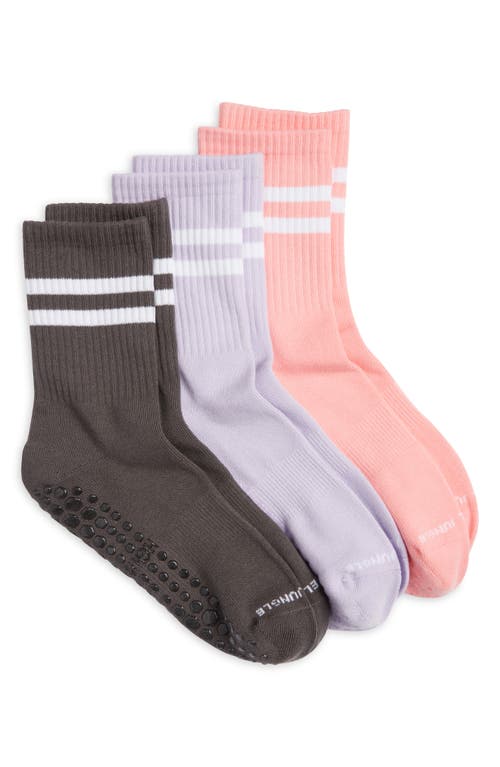 High Heel Jungle 3-pack Varsity Grip Crew Socks In Multi
