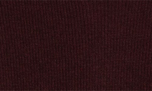 Zella Wool & Cashmere Rib Hoodie In Burgundy