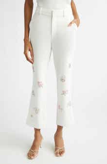 Kerry Crystal Studded Crop Pants