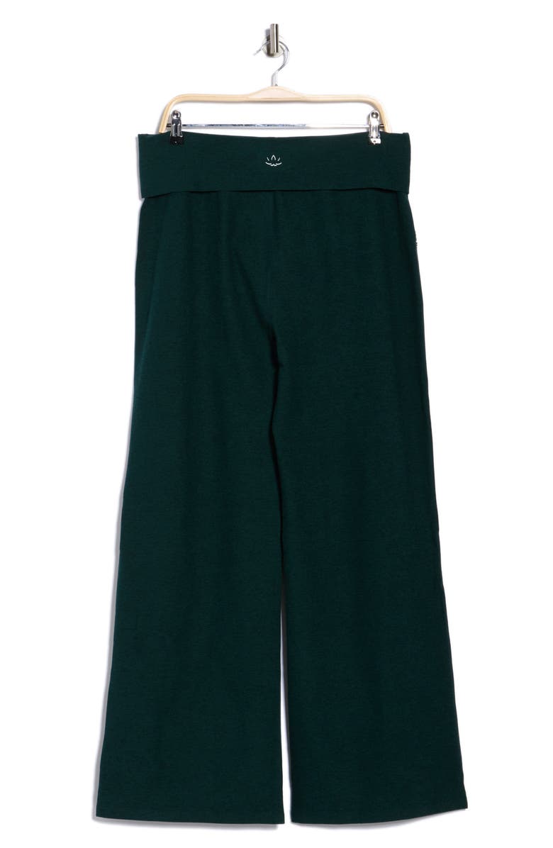 Beyond Yoga Space Dye Wide Leg Pants, Alternate, color, Dark Spruce Green Heather