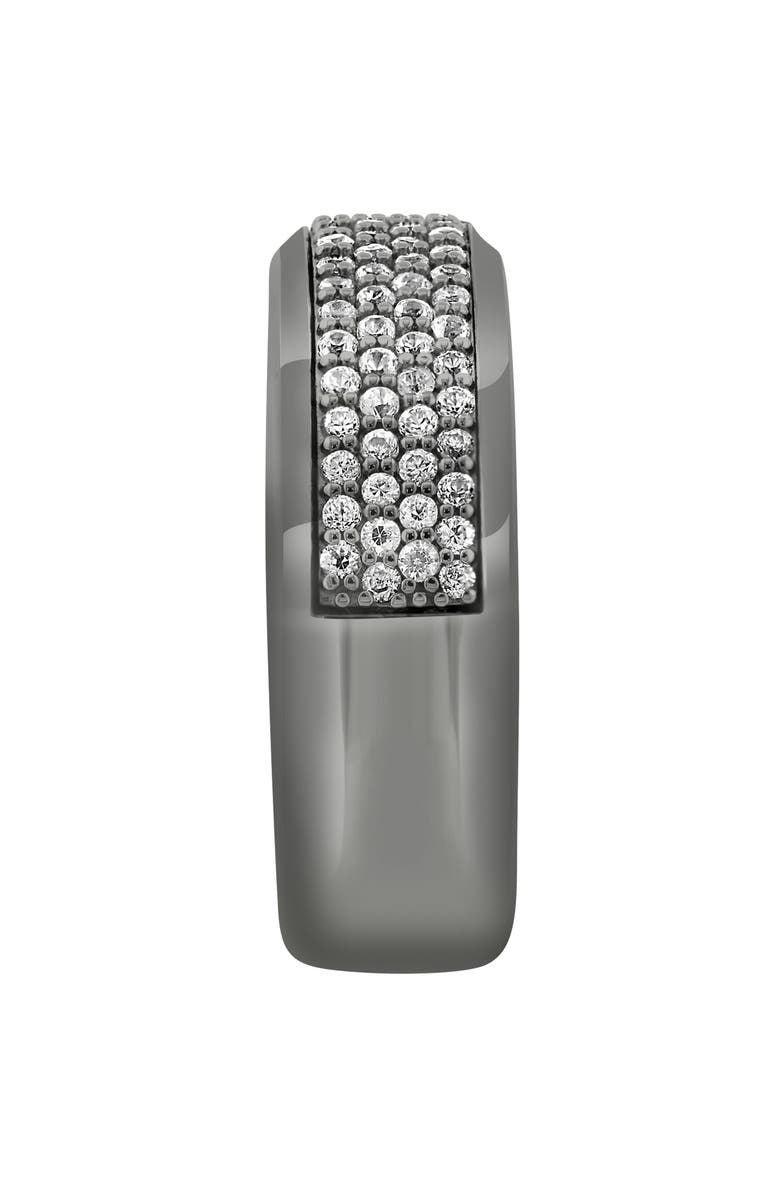 EFFY Men's Sterling Silver Pavé Zircon Ring, Alternate, color,