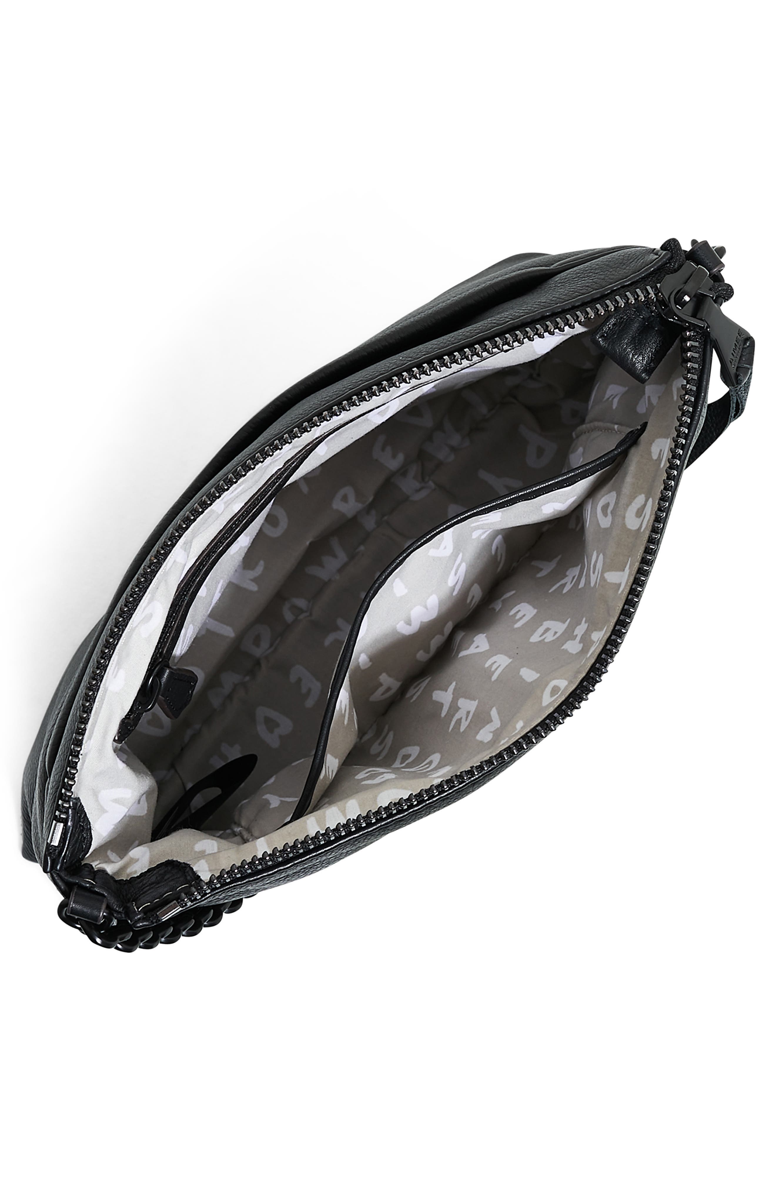 Mystro Heart Chain Crossbody Bag, Alternate, color, BLACK