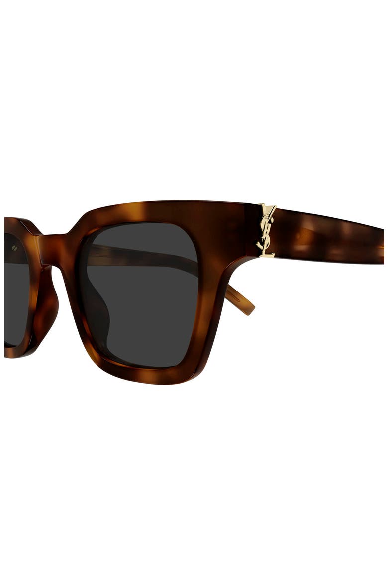 47mm Small Rectangular Sunglasses, Alternate, color, HAVANA