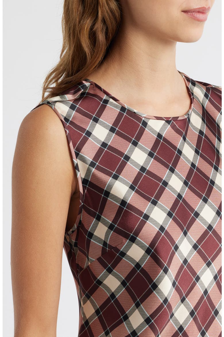 Alamere Plaid Silk Minidress, Alternate, color, NORFOLK PLAID