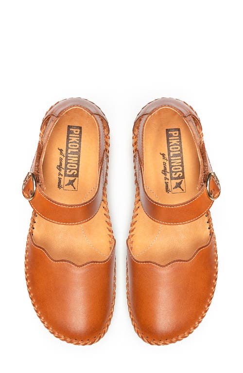 Pikolinos Marina Wedge Flat In Brandy