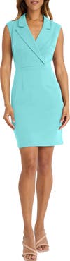 Donna Morgan Tuxedo Sleeveless Sheath Dress