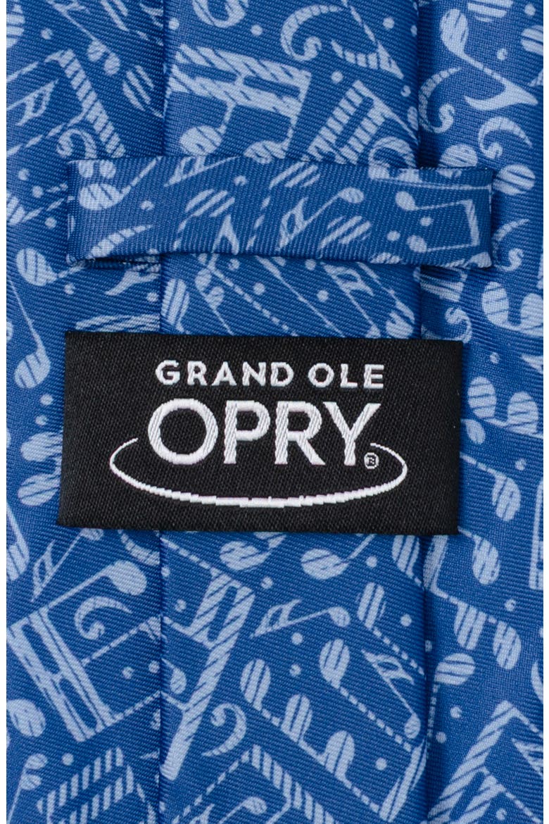 Grand Ole Opry Note Pattern Neck Tie, Alternate, color, BLUE