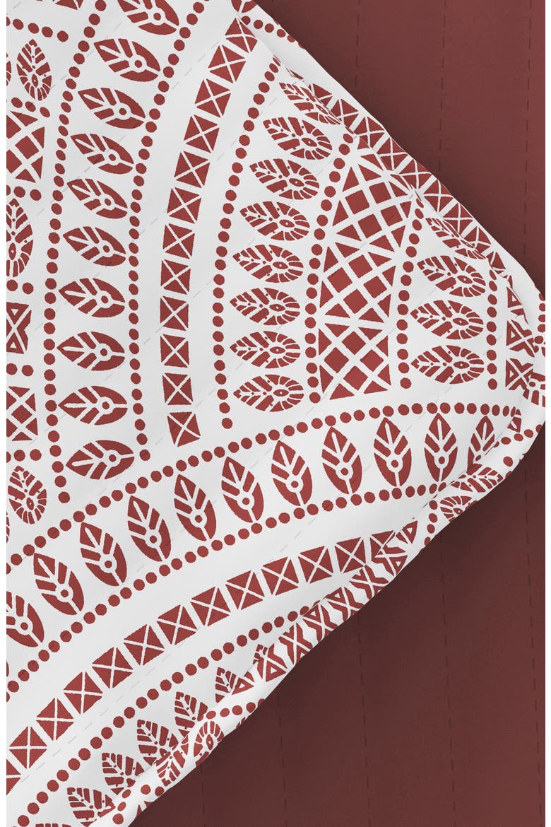 All Season Scalloped 3-Piece Down Alternative Reversible Quilt Set, Alternate, color, TERRACOTTA