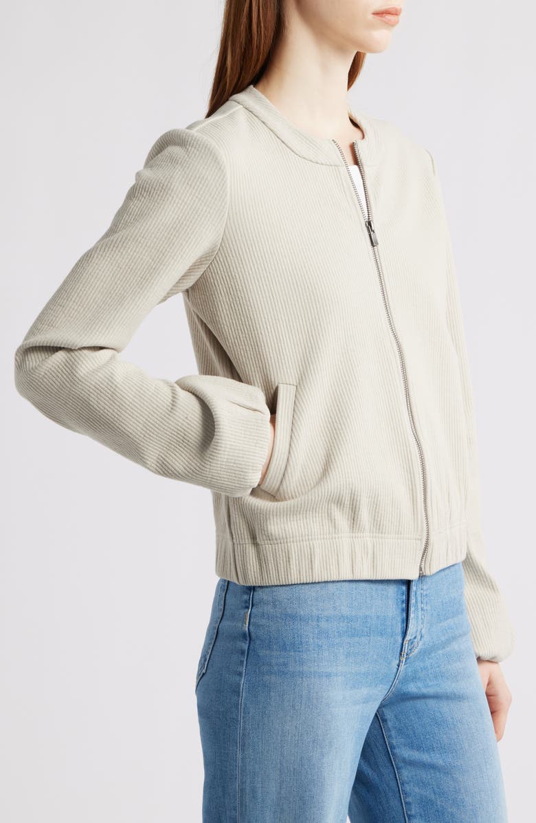 NIC+ZOE Cord Knit Bomber Jacket, Alternate, color, Sandstone