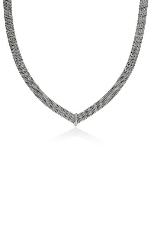 John Hardy Icon Link Pavé Diamond Necklace In Silver
