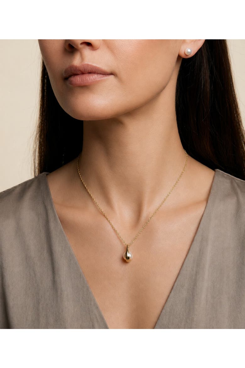 14K Gold Freshwater Pearl Regina Pendant, Alternate, color, White Gold