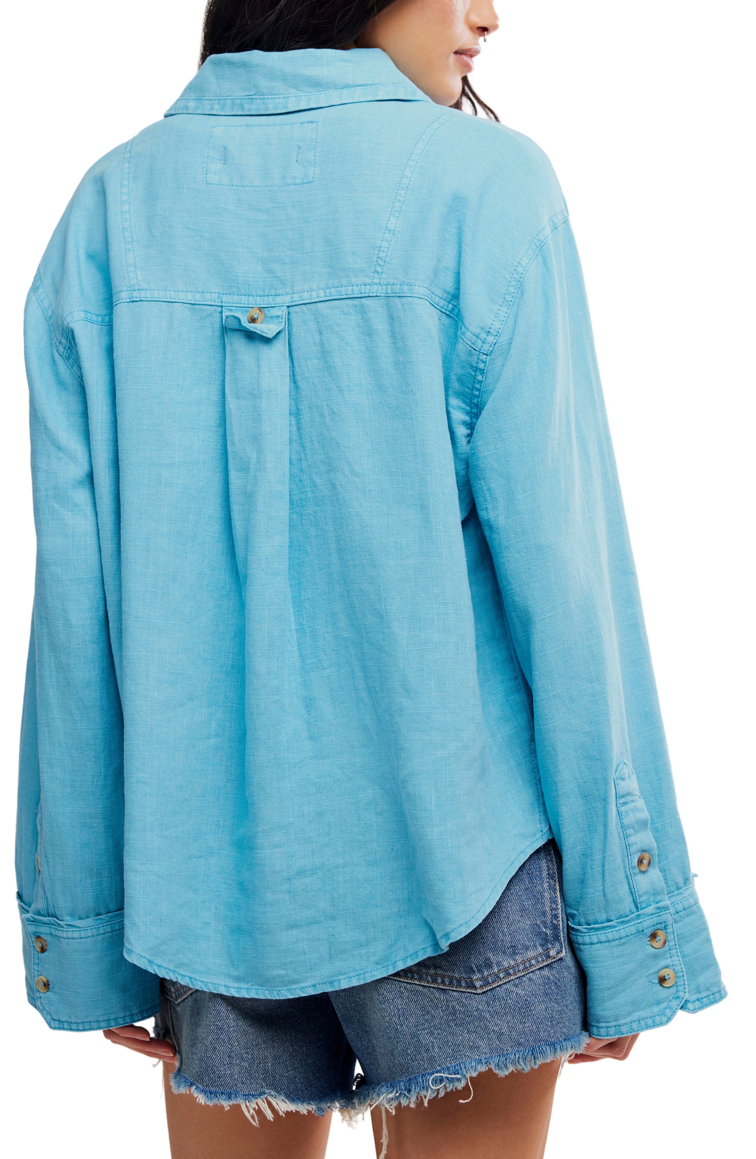 Laurel Linen Blend Button-Up Shirt - image 4