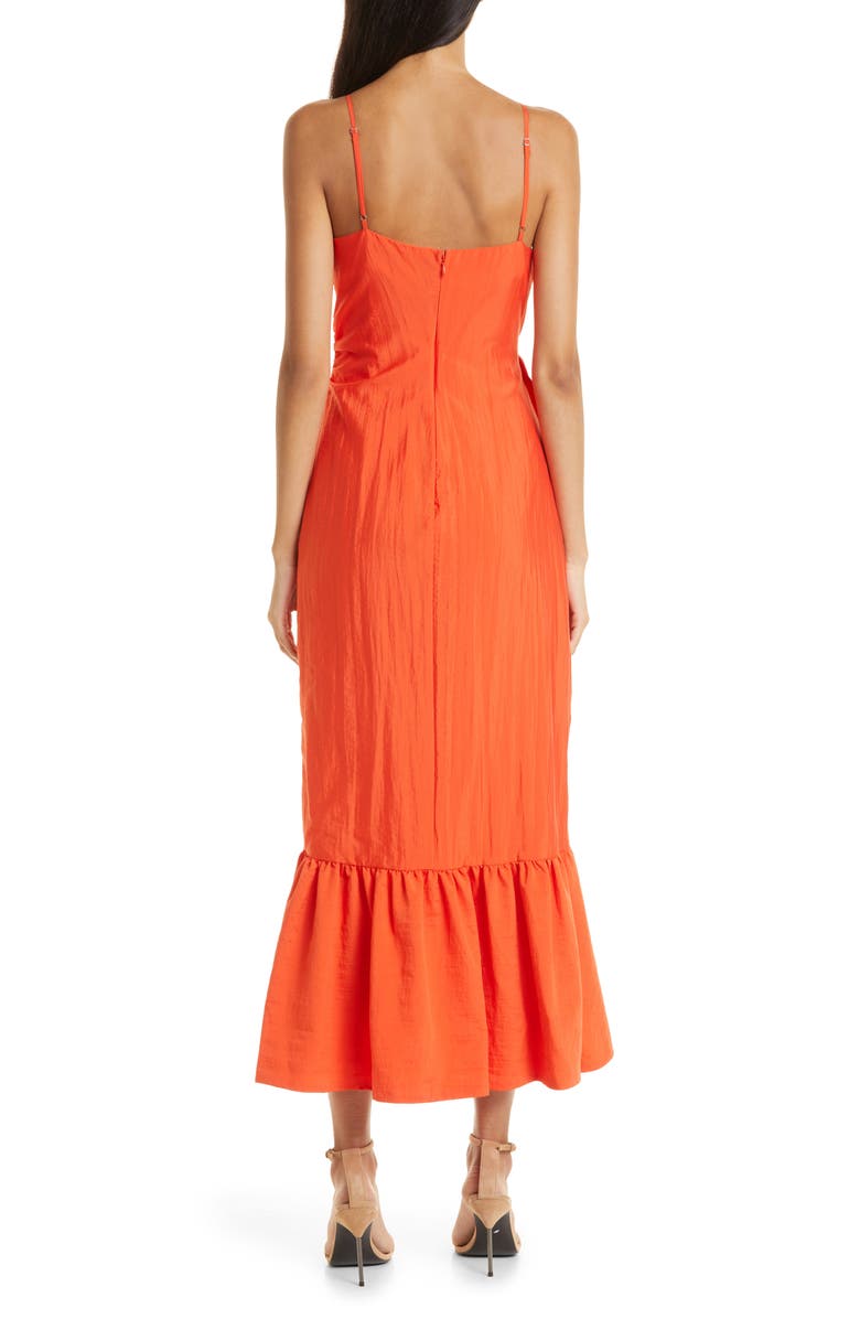 Cinq à Sept Neena Midi Dress, Alternate, color, Cherry Tomato