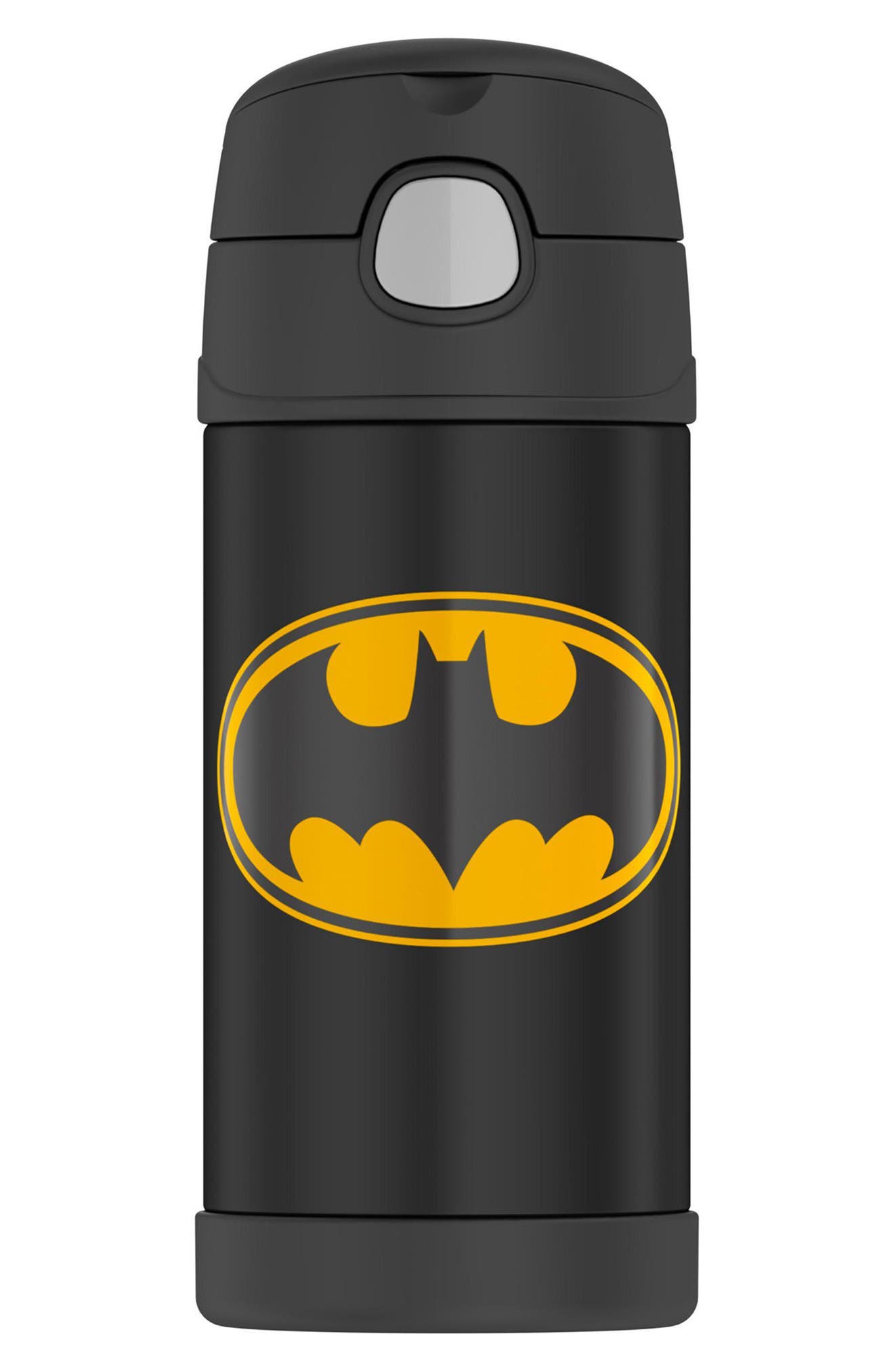 THERMOS 12-Ounce Stainless Steel Vacuum Insulated Straw Bottle